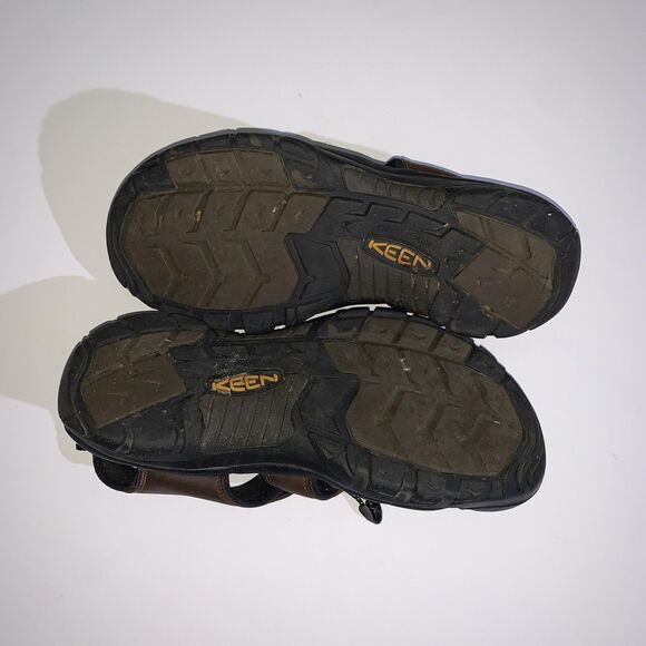 Keen Newport Leather Sandals Mens Size 11.5 Brown Closed Toe Hiking Shoes Trail